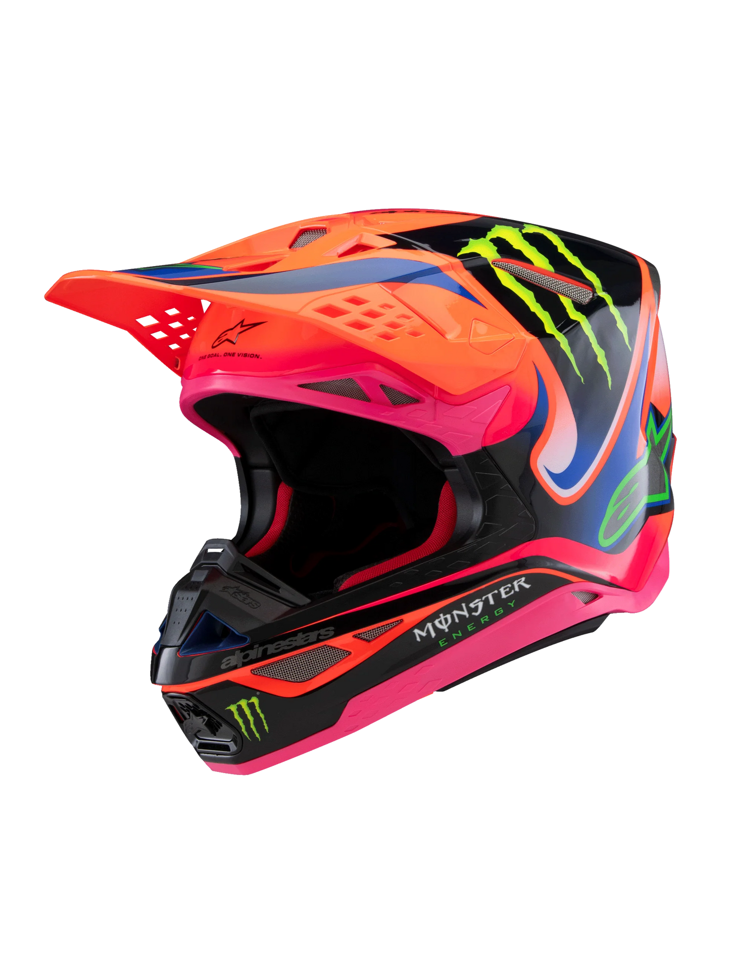 ALPINESTARS 2025 S-M10 DEEGAN MONSTER FLURO ORANGE/PURPLE/FLURO PINK HELMET