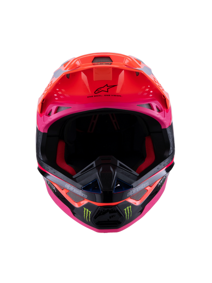 ALPINESTARS 2025 S-M10 DEEGAN MONSTER FLURO ORANGE/PURPLE/FLURO PINK HELMET