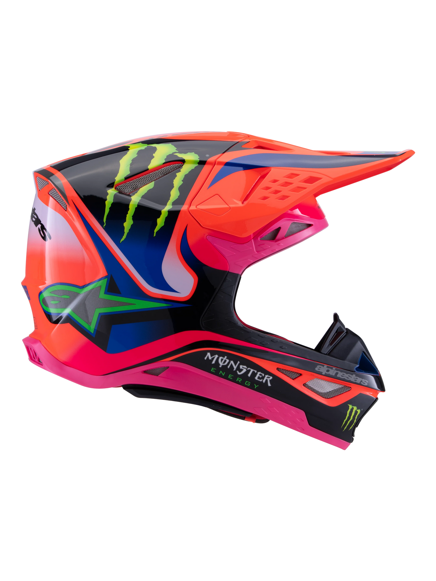 ALPINESTARS 2025 S-M10 DEEGAN MONSTER FLURO ORANGE/PURPLE/FLURO PINK HELMET