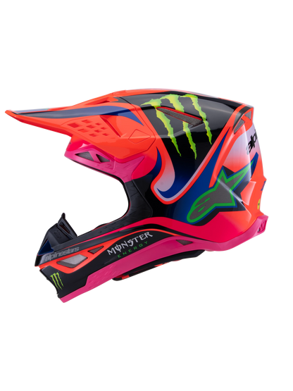 ALPINESTARS 2025 S-M10 DEEGAN MONSTER FLURO ORANGE/PURPLE/FLURO PINK HELMET