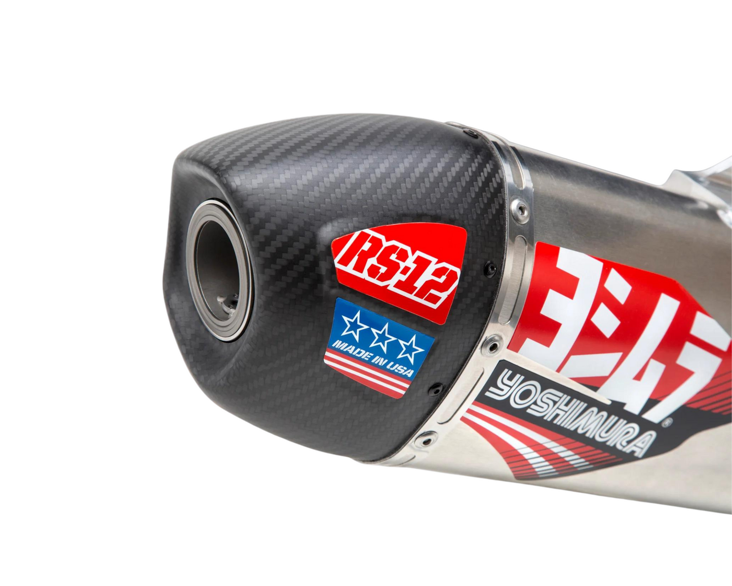 YOSHIMURA SUZUKI RMZ450 18-25 RS-12 STAINLESS FULL SYSTEM WITH CARBON END CAP