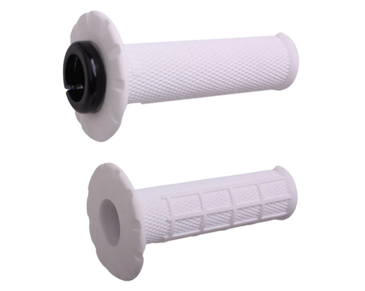 ODI UNIVERSAL HALF WAFFLE SOFT LOCK ON GRIPS WHITE