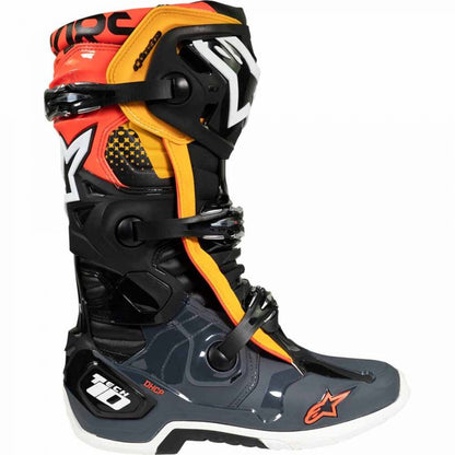 ALPINESTARS TECH 10 BLACK/GREY/FLURO ORANGE BOOTS