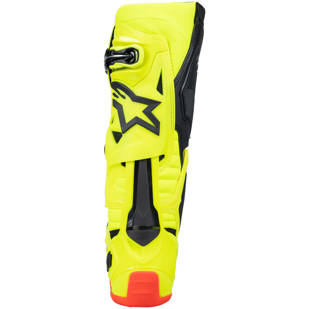 ALPINESTARS 2025 TECH 10 FLURO YELLOW/BLACK/FLURO RED BOOTS