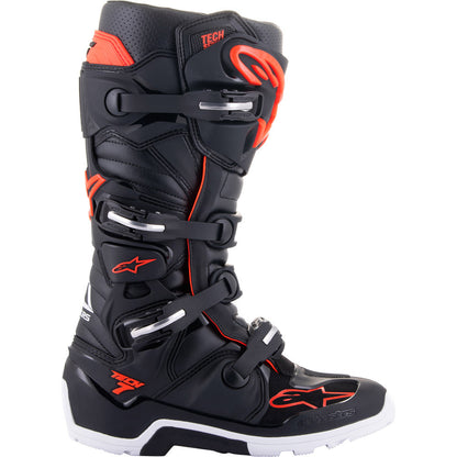 ALPINESTARS 2025 TECH 7 ENDURO BLACK/RED FLURO BOOTS