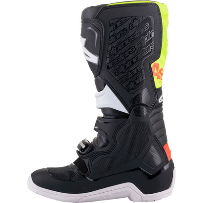 ALPINESTARS 2024 TECH 5 BLACK/FLURO RED/FLURO YELLOW BOOTS