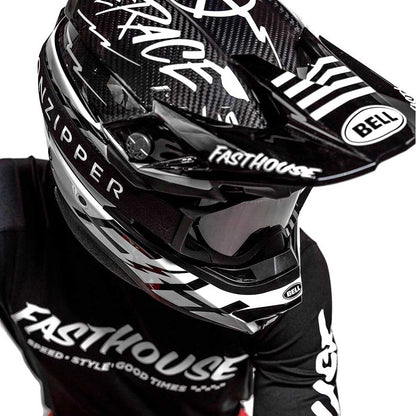 BELL LE MOTO-10 SPHERICAL FASTHOUSE DAY IN THE DIRT BLACK HELMET