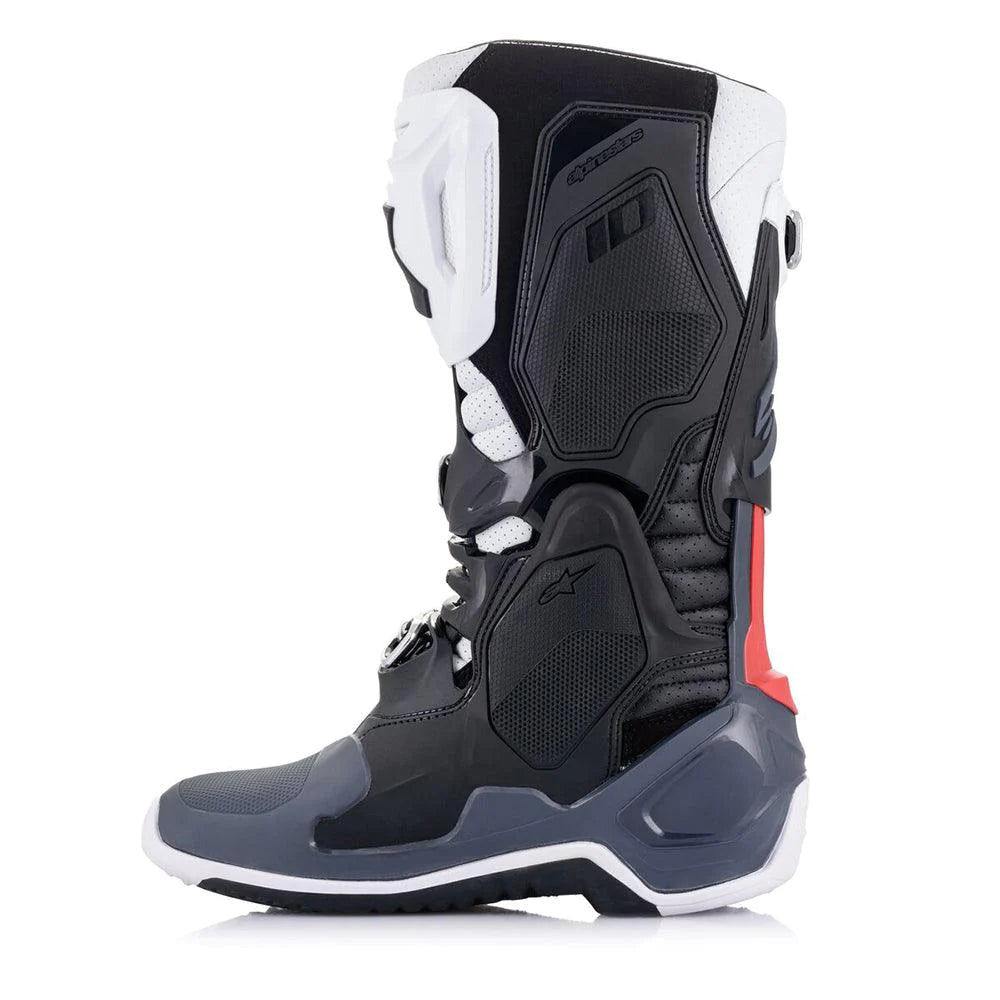 ALPINESTARS TECH 10 SUPERVENTED BLACK/WHITE/GREY/RED BOOTS