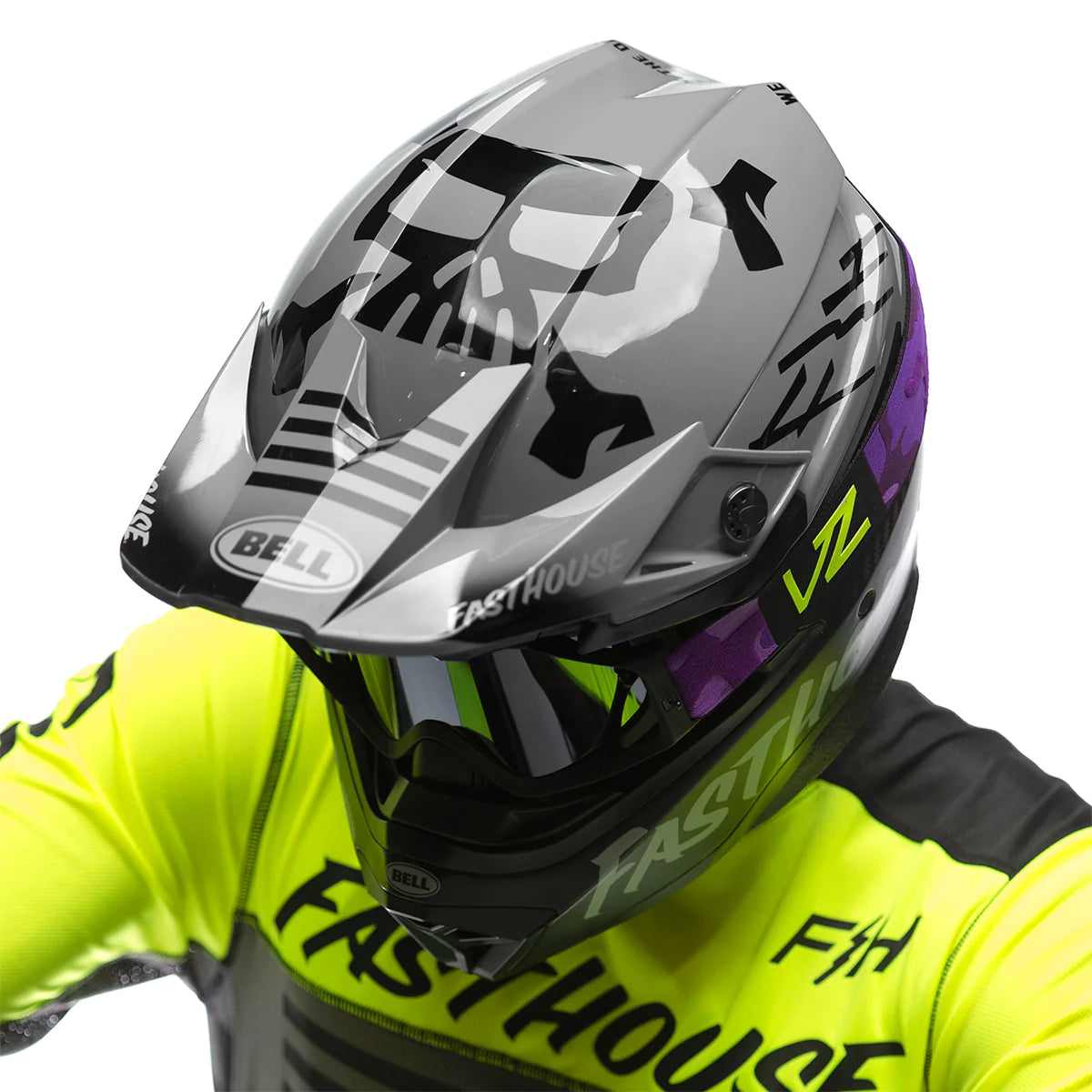 BELL 2024 LE MOTO-10 SPHERICAL FASTHOUSE BMF GREY/BLACK HELMET