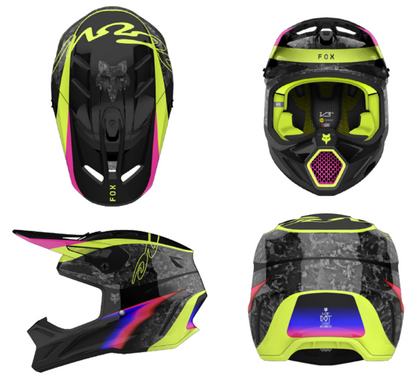 FOX 2025 V3 RS ENERGY BLACK HELMET