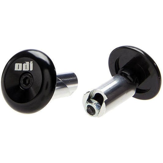 ODI ALUMINIUM HANDLEBAR END CAPS BLACK