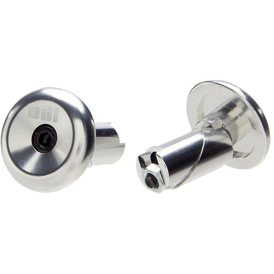 ODI ALUMINIUM HANDLEBAR END CAPS SILVER