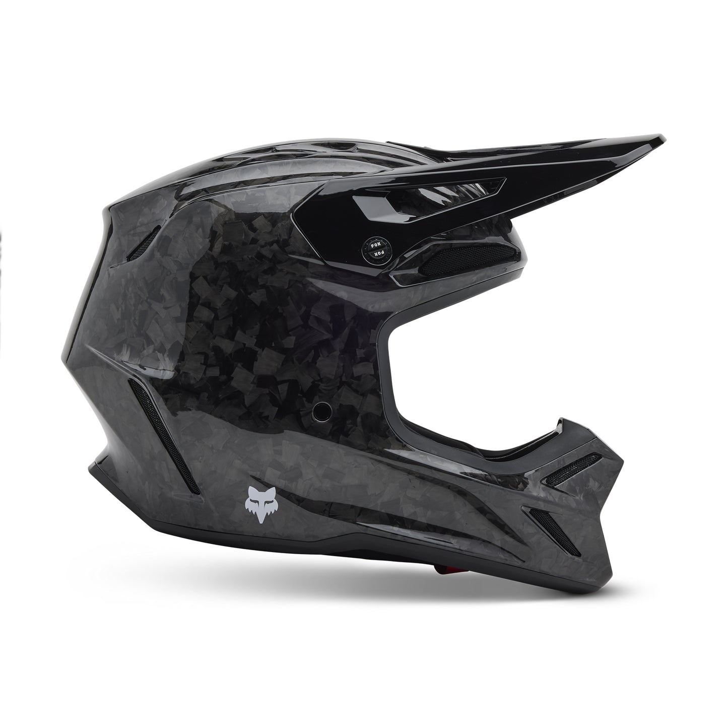 FOX 2025 V3 RS CARBON SOLID BLACK HELMET