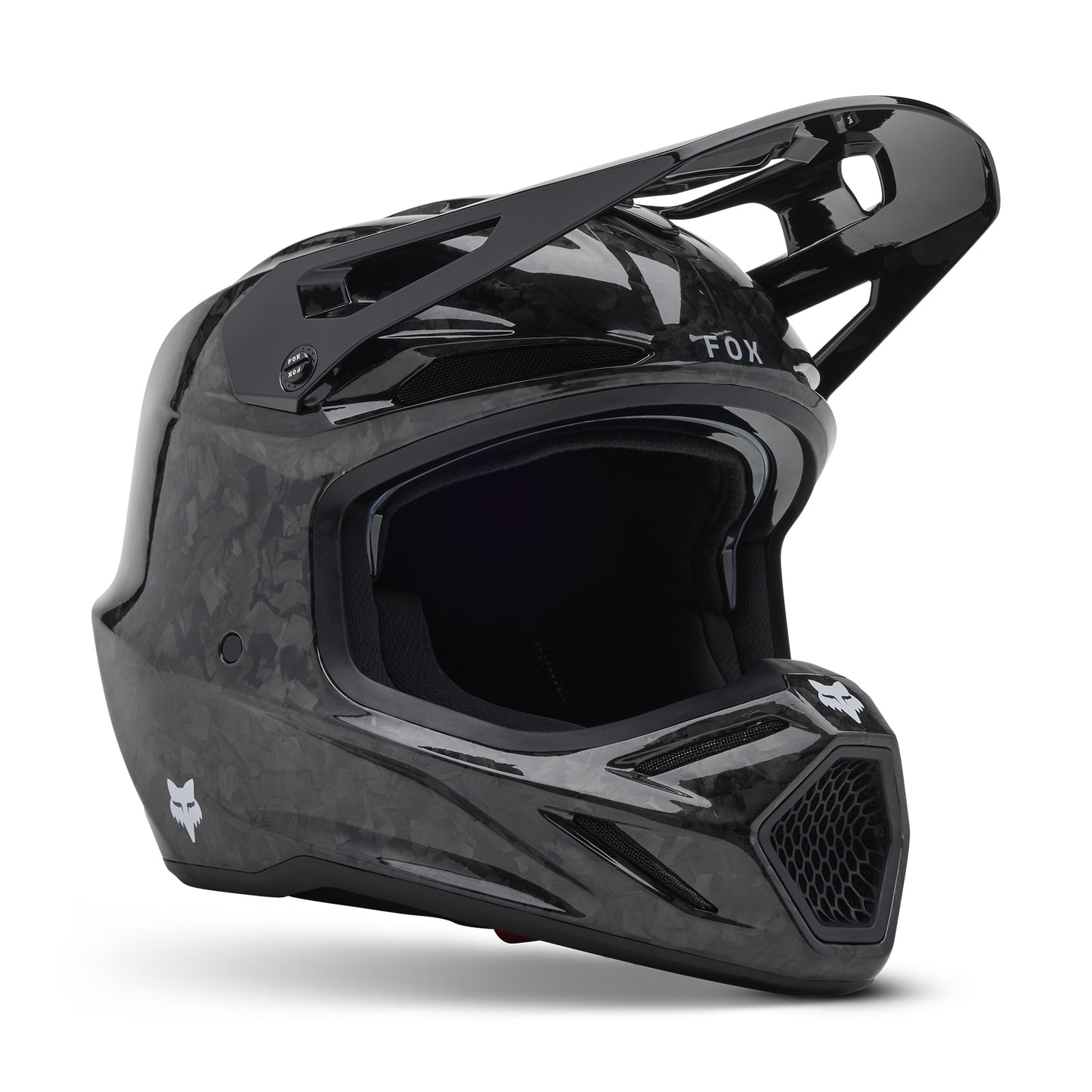 FOX 2025 V3 RS CARBON SOLID BLACK HELMET