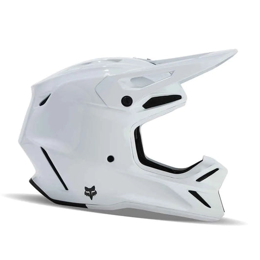 FOX 2025 V3 RS CARBON SOLID WHITE HELMET