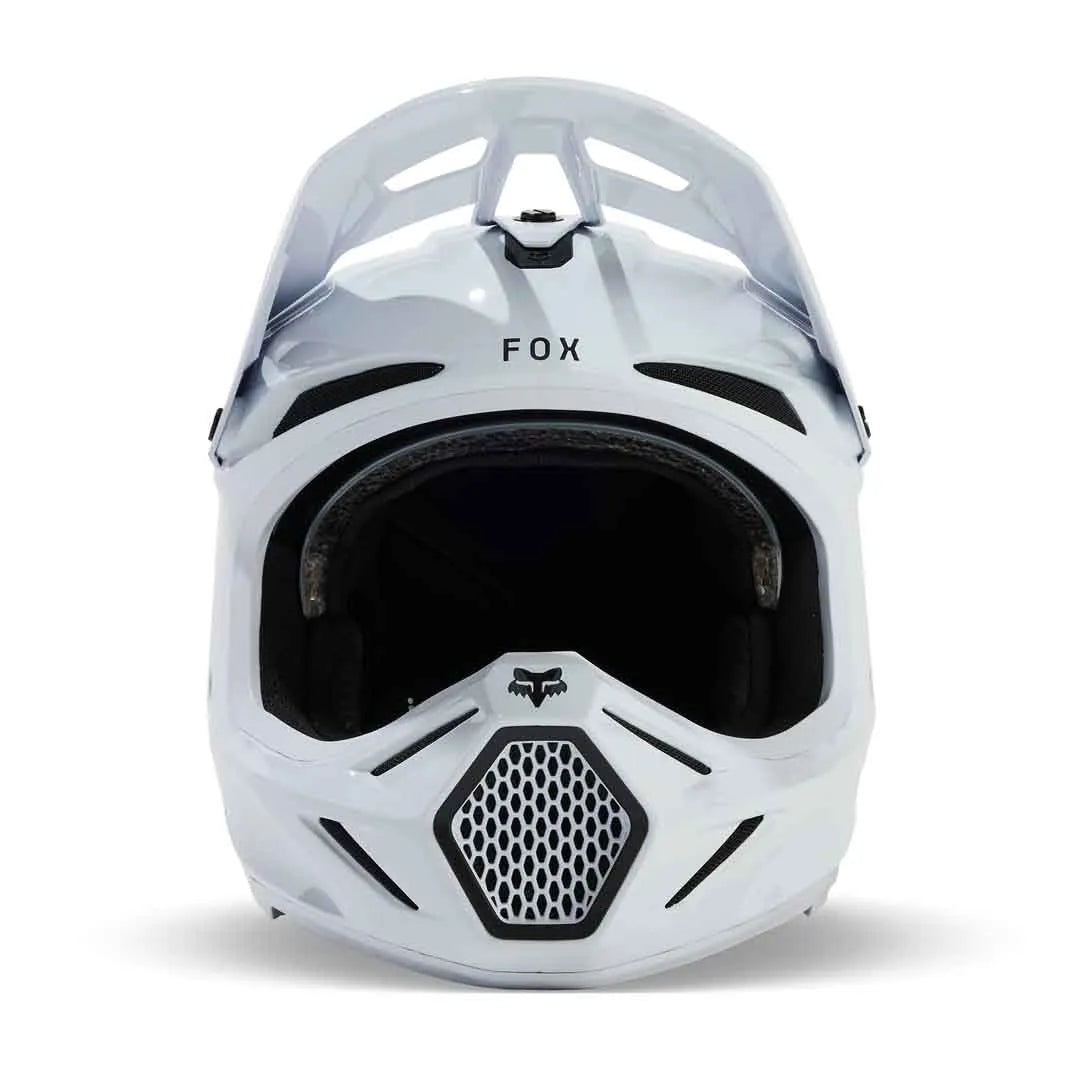 FOX 2025 V3 RS CARBON SOLID WHITE HELMET