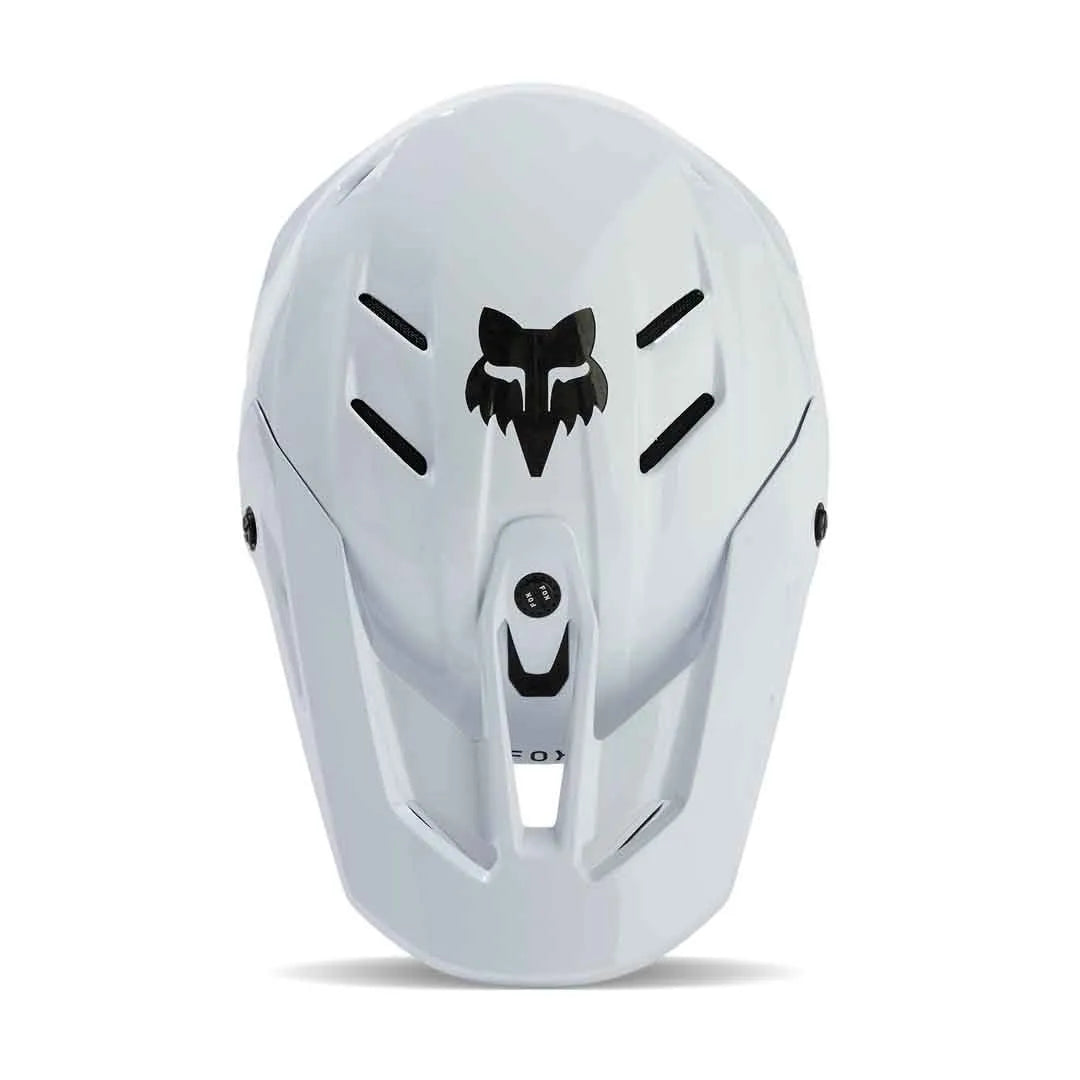 FOX 2025 V3 RS CARBON SOLID WHITE HELMET