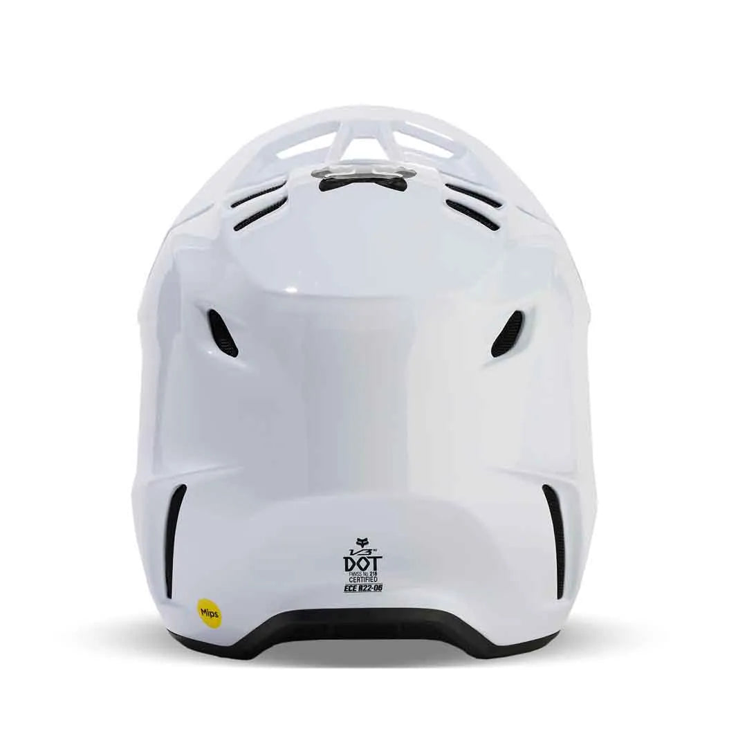 FOX 2025 V3 RS CARBON SOLID WHITE HELMET