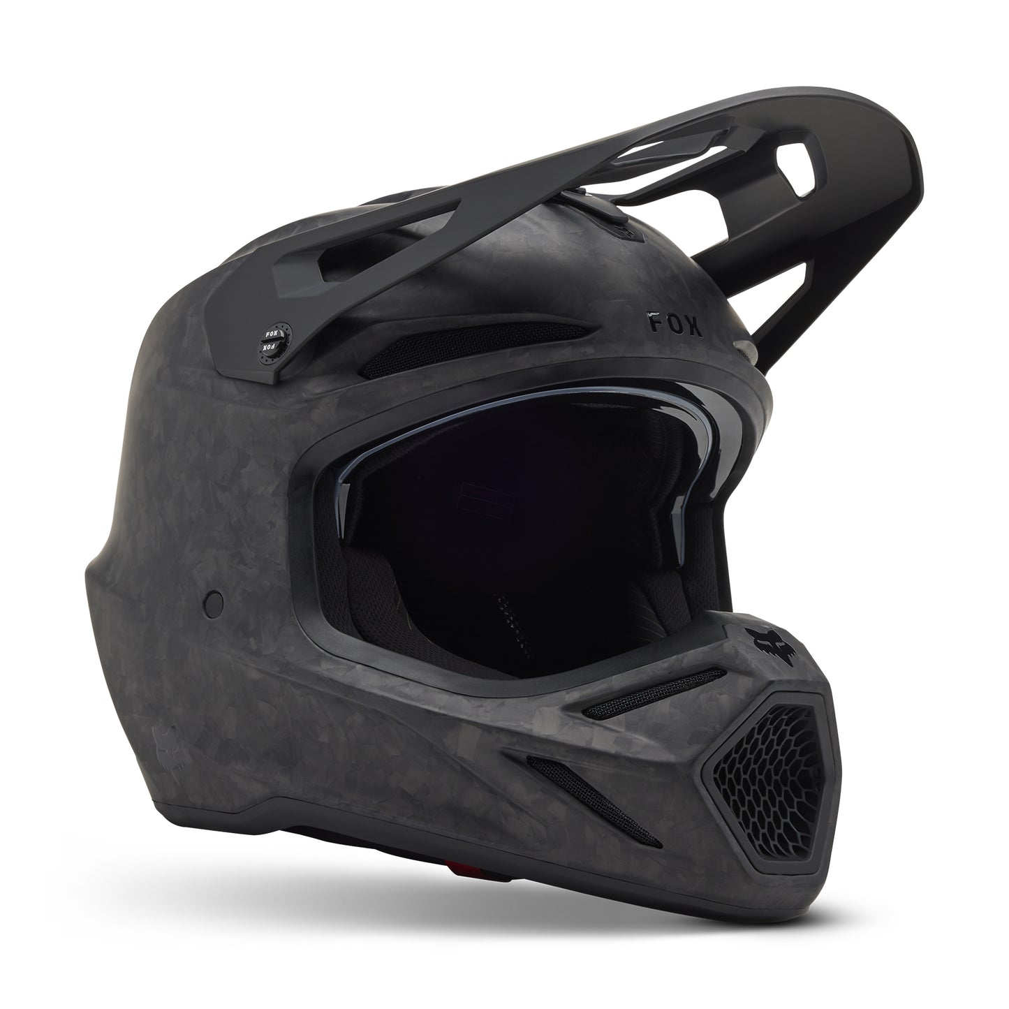 FOX 2025 V3 RS CARBON SOLID MATTE BLACK HELMET