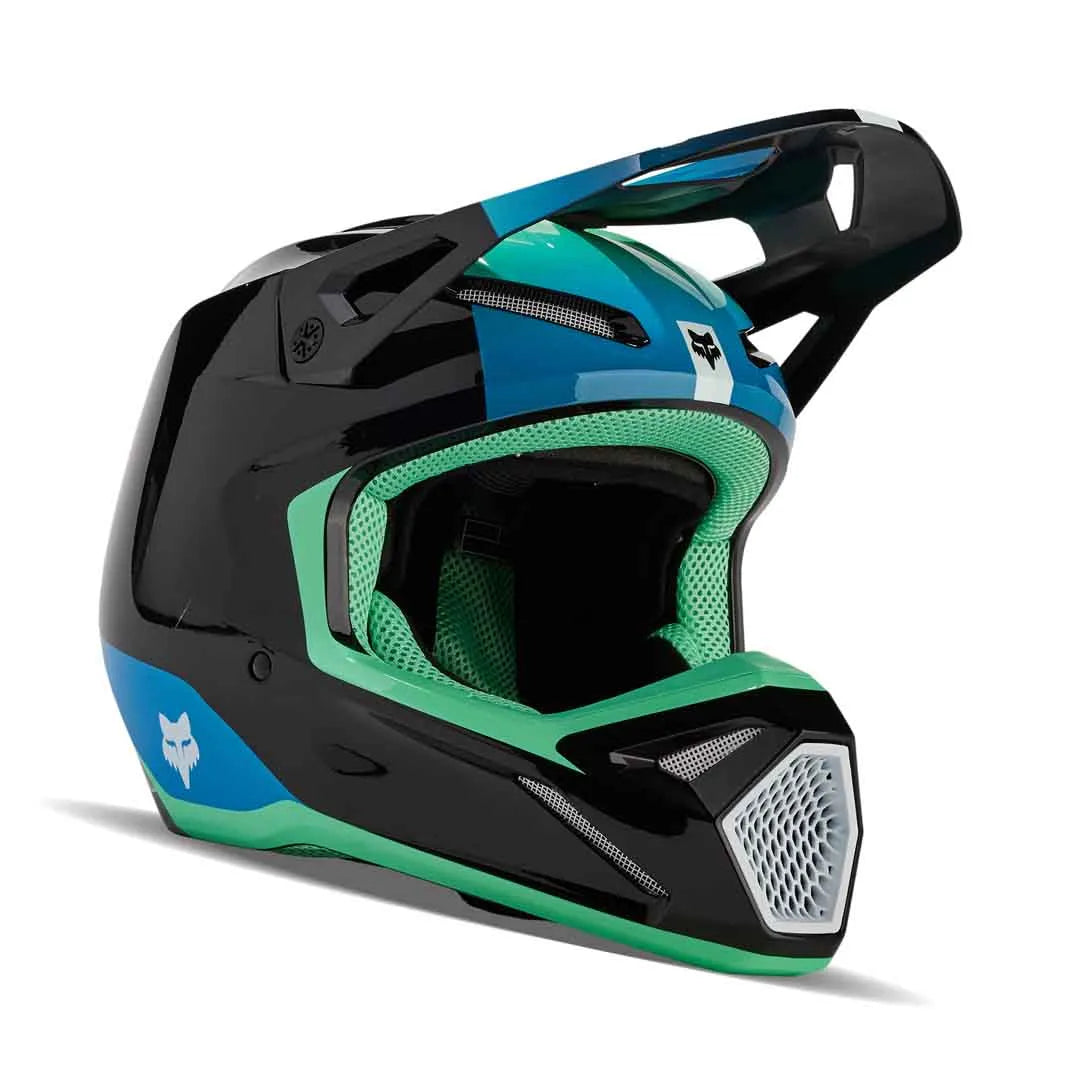 FOX 2024 V1 BALLAST BLACK/BLUE KIDS HELMET