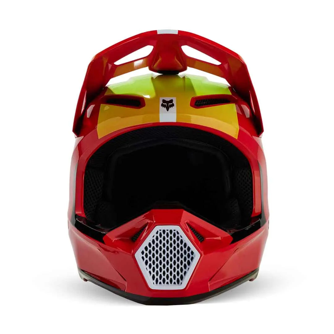 FOX 2024 V1 BALLAST FLURO RED KIDS HELMET