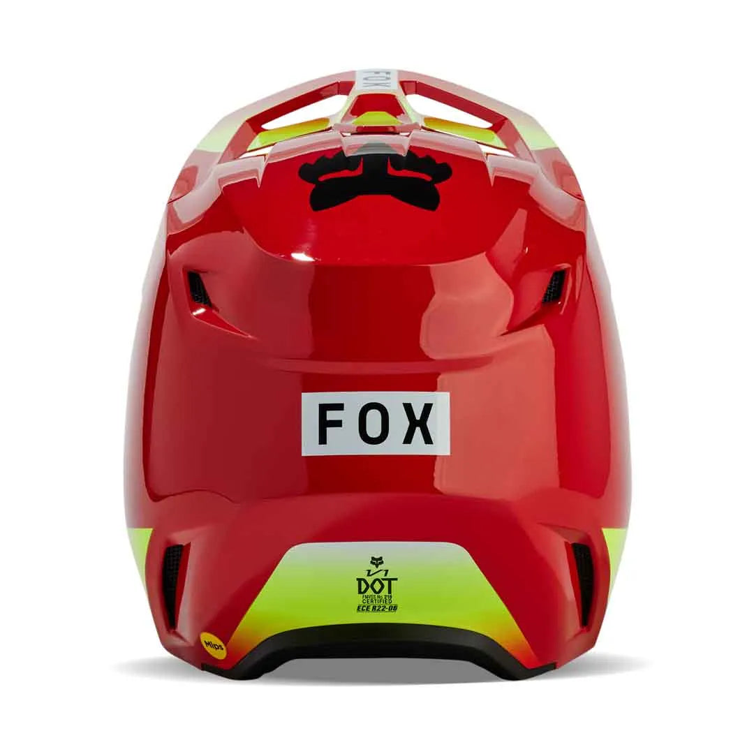 FOX 2024 V1 BALLAST FLURO RED KIDS HELMET