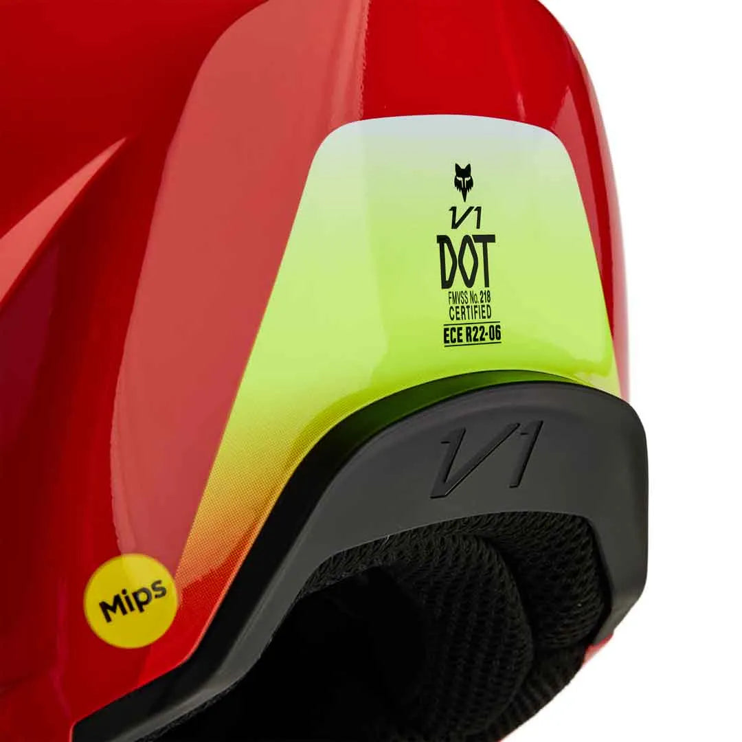 FOX 2024 V1 BALLAST FLURO RED KIDS HELMET