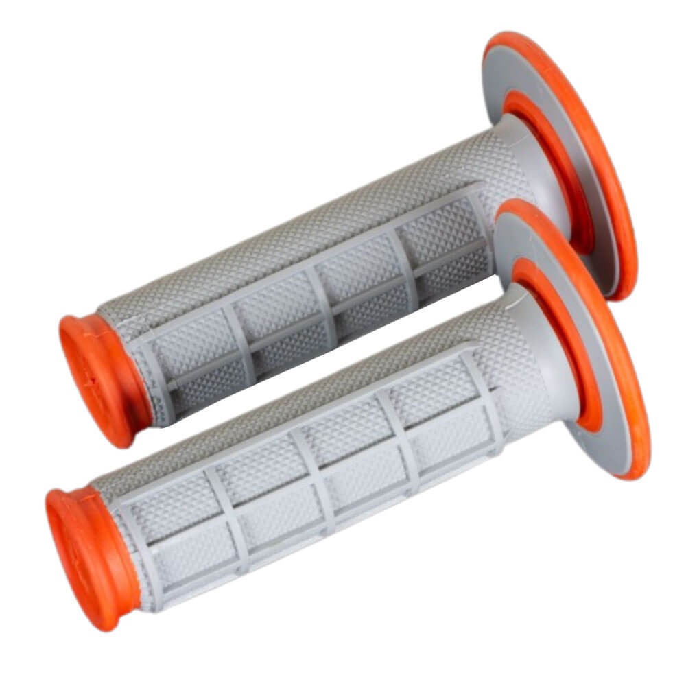 RENTHAL HALF WAFFLE DUAL COMPOUND GREY/ORANGE GRIPS