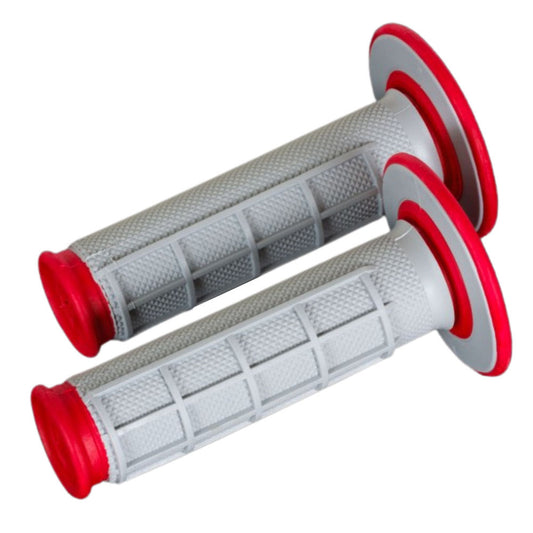 RENTHAL HALF WAFFLE DUAL COMPOUND GREY/RED GRIPS