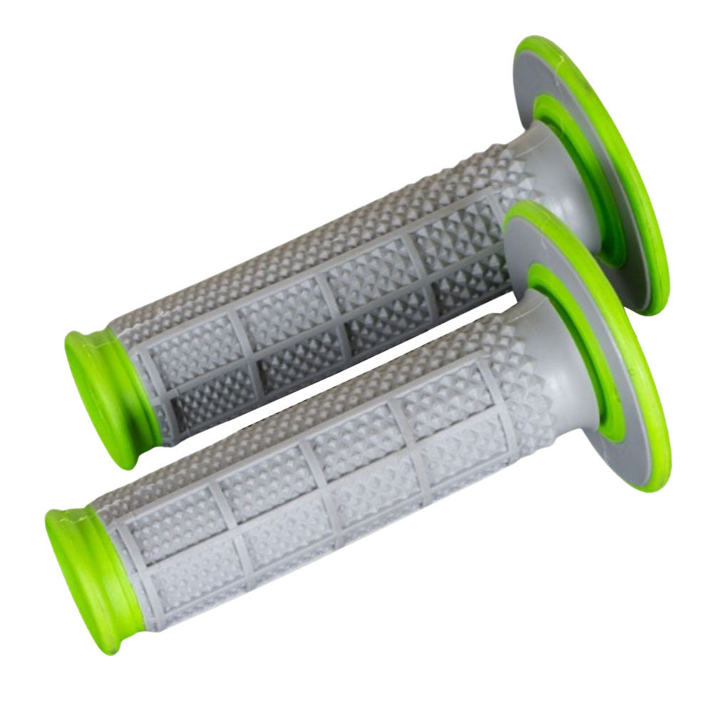 RENTHAL TAPERED HALF WAFFLE DUAL COMPOUND GREY/GREEN GRIPS