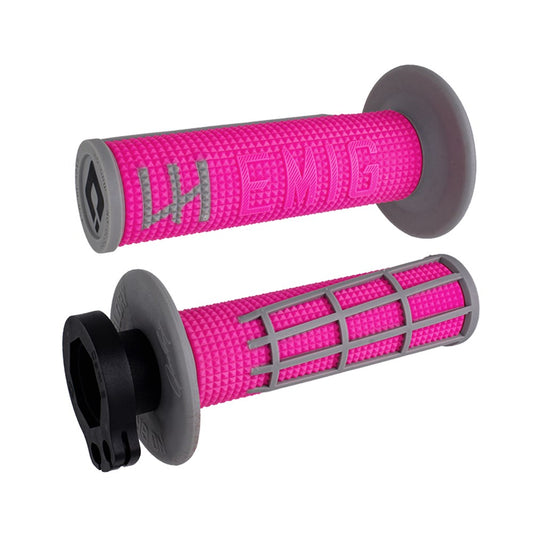 ODI V2 EMIG 2.0 LOCK ON GRIPS 2T / 4T PINK/GREY