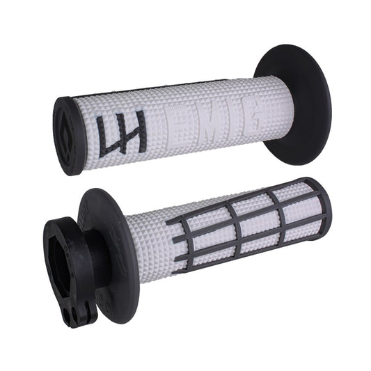 ODI V2 EMIG 2.0 LOCK ON GRIPS 2T / 4T WHITE/GRAPHITE