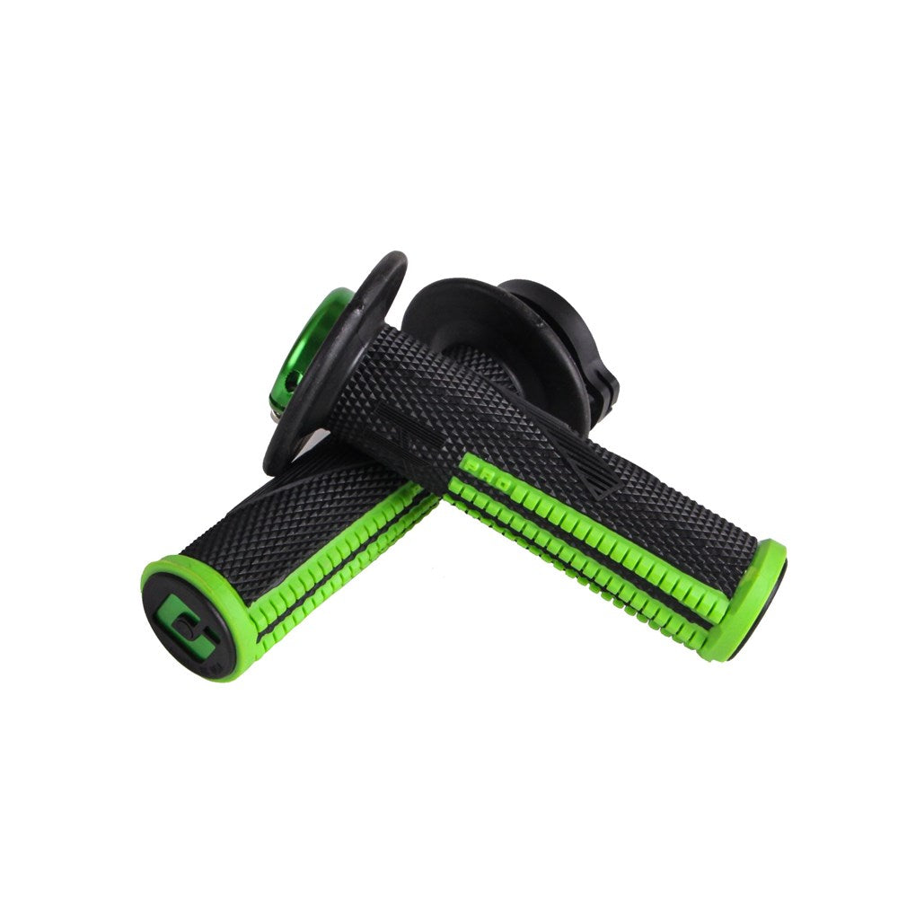 ODI V2 EMIG PRO LOCK ON GRIPS 2T / 4T BLACK/GREEN