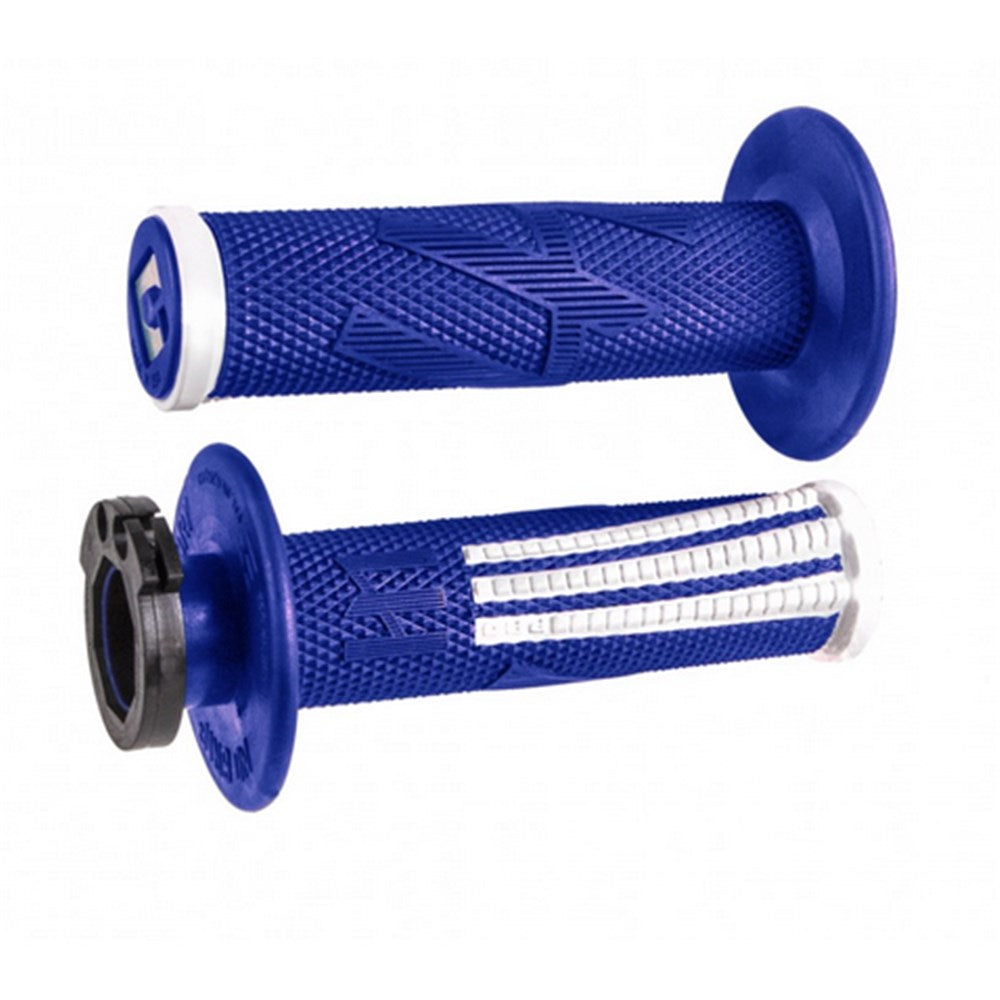 ODI V2 EMIG PRO LOCK ON GRIPS 2T / 4T BLUE/WHITE