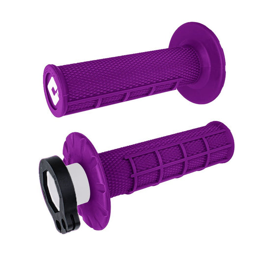 ODI HALF WAFFLE LOCK ON GRIPS 2T / 4T PURPLE