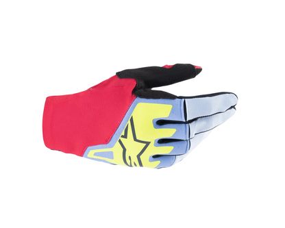 ALPINESTARS 2024 TECHSTAR LIGHT BLUE/RED BERRY/BLACK GLOVES