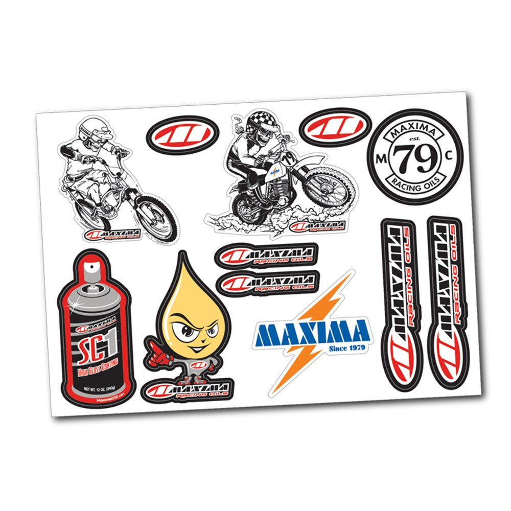 MAXIMA DECAL SHEET VINTAGE 8.5" X 6"