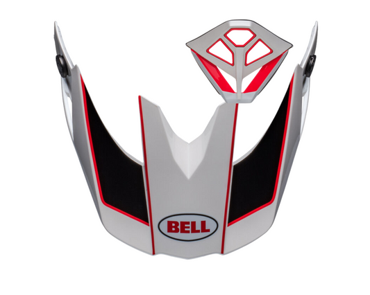 BELL 2024 MOTO-10 RHYTHM WHITE/BLACK REPLACEMENT VISOR/MOUTHPIECE KIT