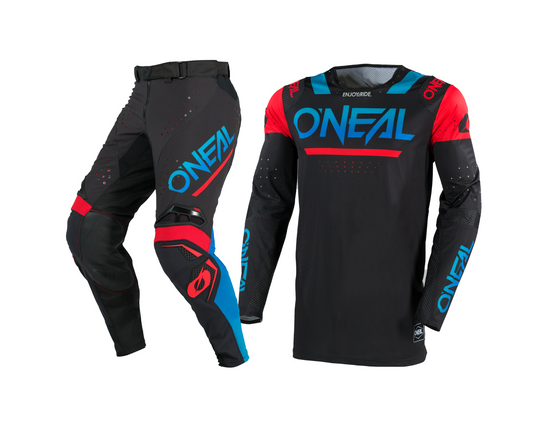 ONEAL 2025 LE PRODIGY BLACK/RED/BLUE GEAR SET