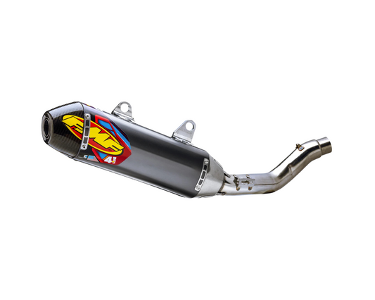 FMF KAWASAKI KX250F 17-20 FACTORY 4.1 RCT STAINLESS SLIP-ON WITH CARBON END CAP