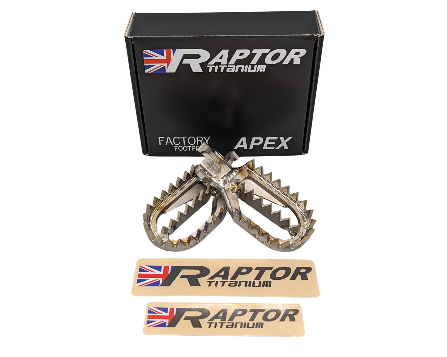 RAPTOR TITANIUM APEX FOOTPEGS YAMAHA YZ450F 23-25 YZ250F/WR450F/YZ450FX 24-25 WR250F/YZ250FX 2025