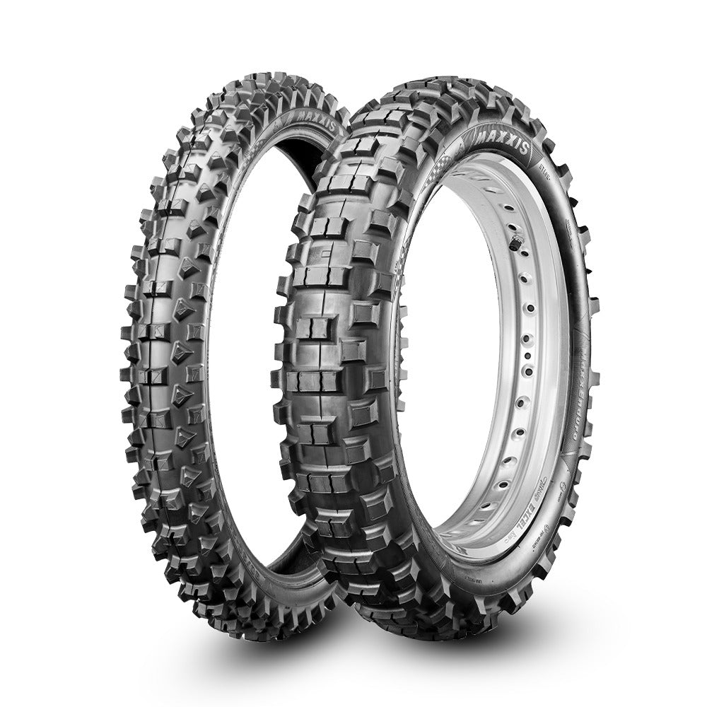 MAXXIS NEW ENDURO 140/80-18 REAR 90/90-21 FRONT DOT APPROVED FIM STYLE TYRE SET