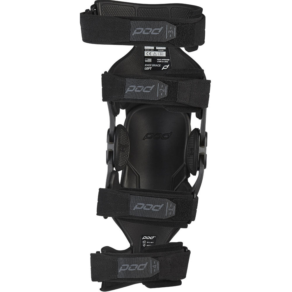 POD K4 2.0 GRAPHITE/BLACK KNEE BRACE SET