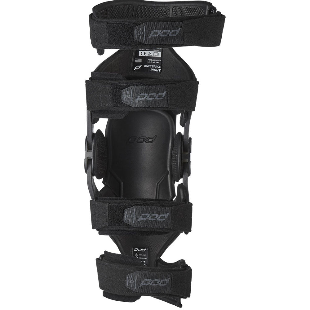 POD K4 2.0 GRAPHITE/BLACK YOUTH KNEE BRACE SET