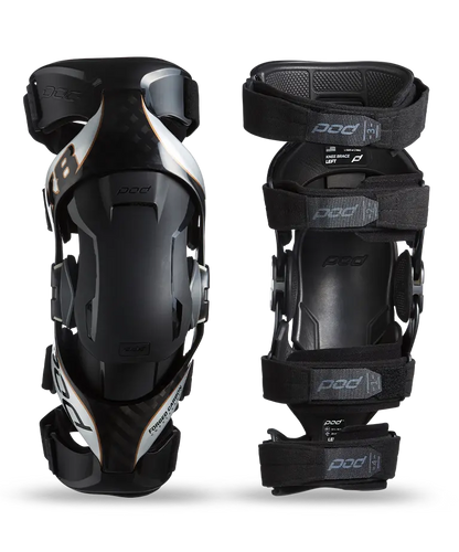 POD K8 2.0 CARBON/SILVER KNEE BRACE SET