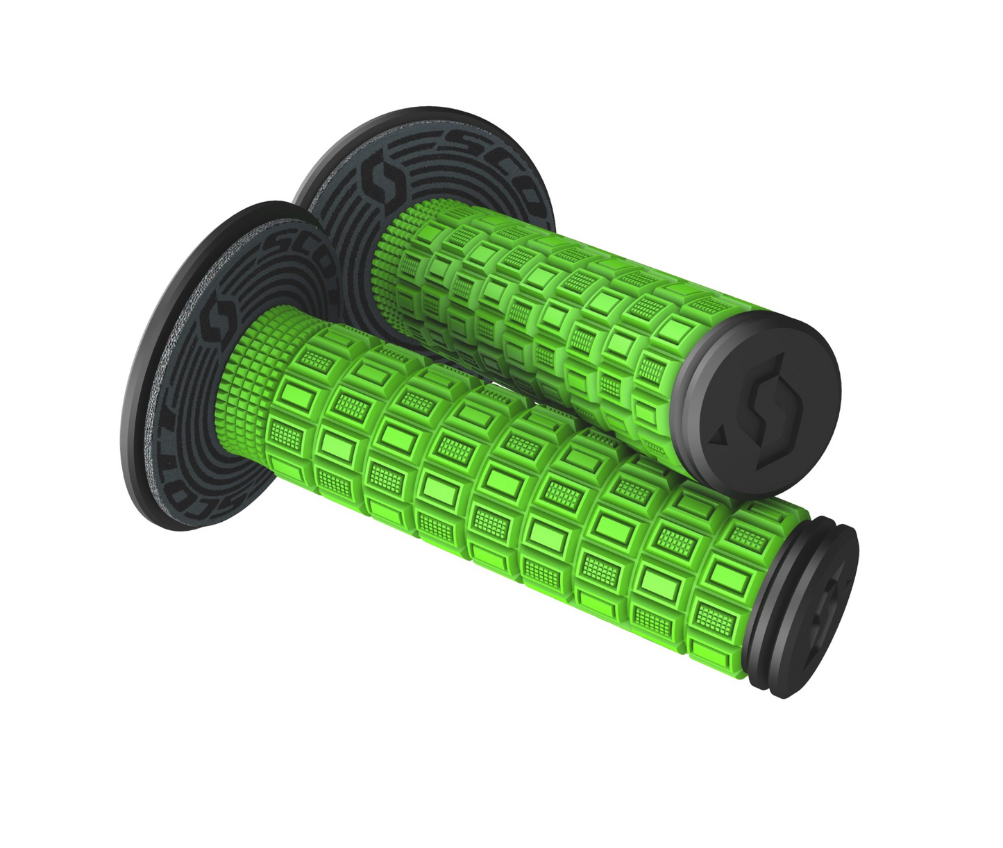 SCOTT MELLOW NEON GREEN/BLACK GRIPS