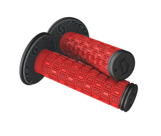 SCOTT MELLOW NEON RED/BLACK GRIPS