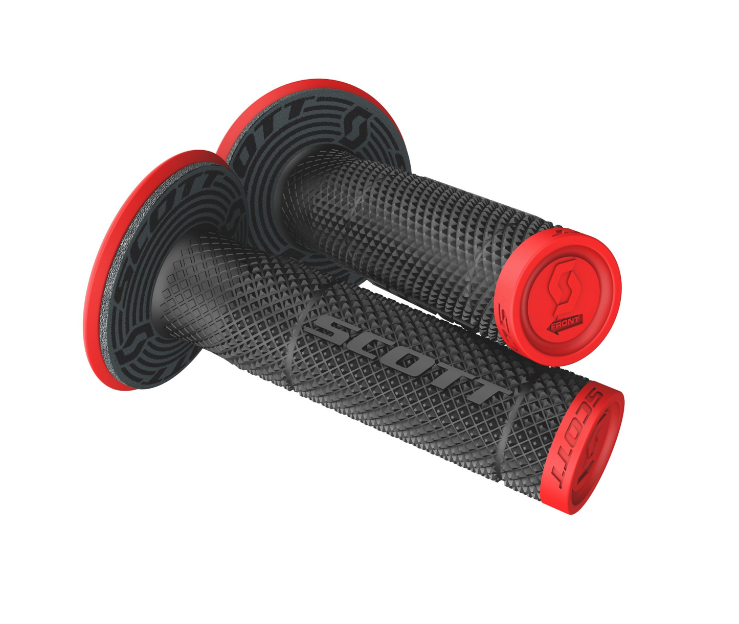 SCOTT SX II BLACK/NEON RED GRIPS