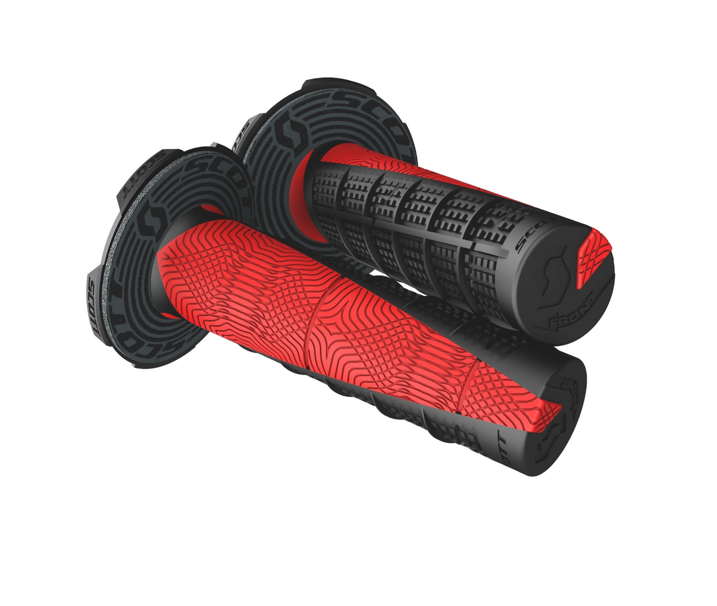 SCOTT DUECE BLACK/NEON RED GRIPS