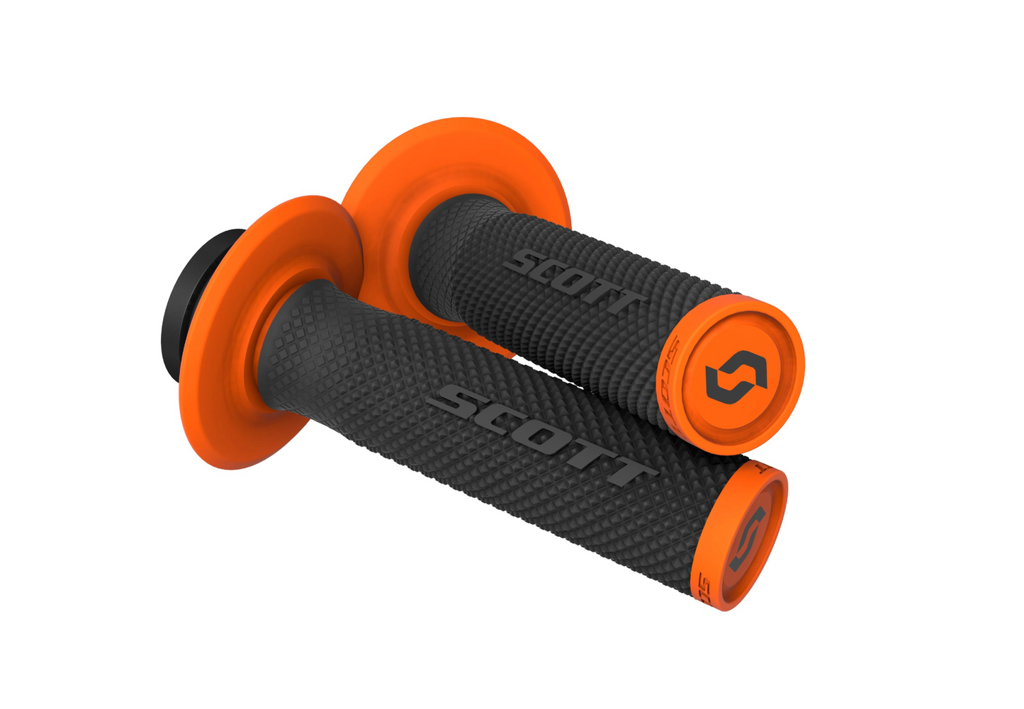 SCOTT SX II BLACK/ORANGE LOCK ON GRIPS